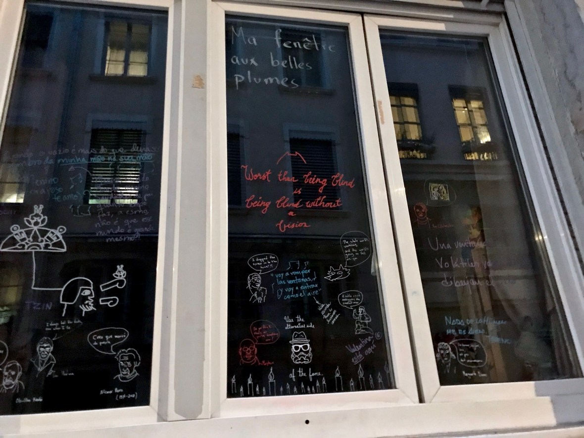 Message sur la fenêtre