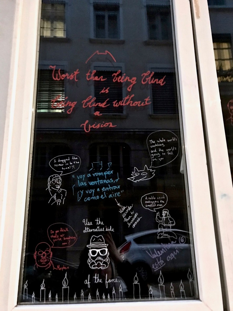 Message sur la fenêtre